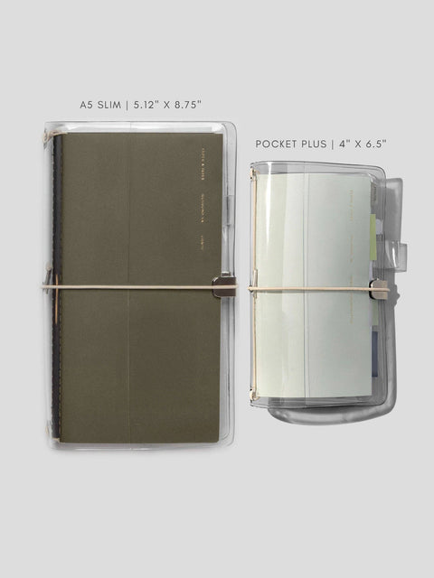 Clear Vinyl Travel Notebook Cover | A5 Slim