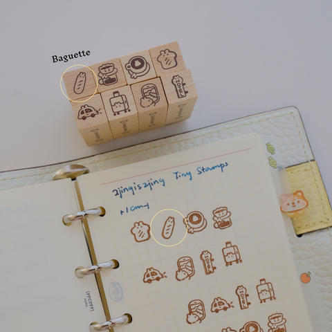 2jingis2jing - Mini Rubber Stamp: Latte