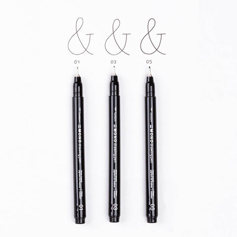 Tombow - MONO Drawing Pens - 3-Pack