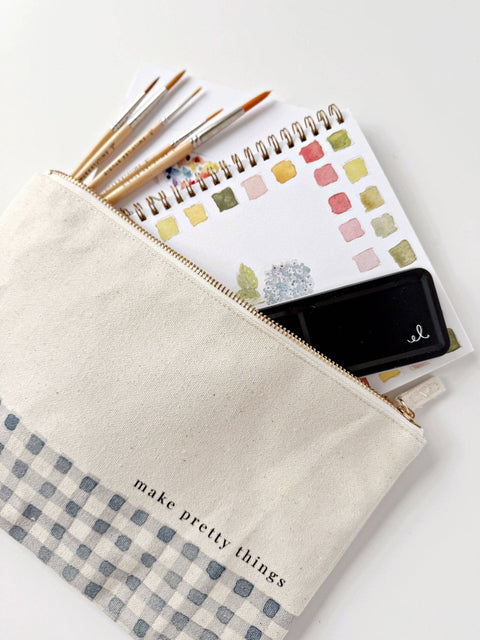 Canvas zipper pouch