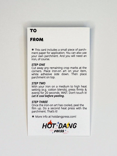 HDP x Suzy Ultman Pack of Love, 6 L'il Something Iron-On Cards