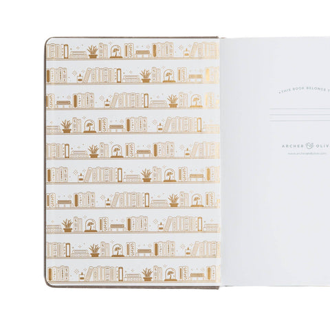 A5 Lined: Bookshelf Notebook
