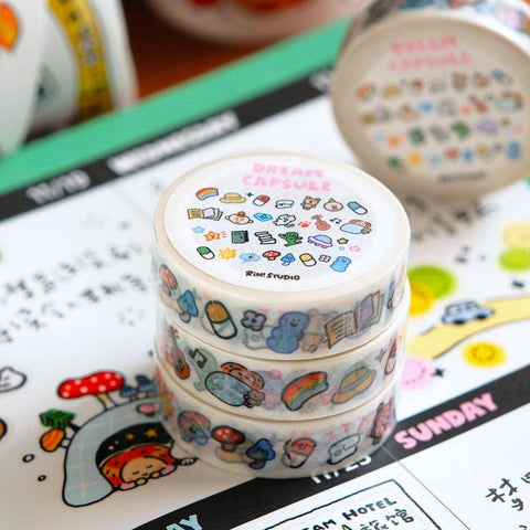 Kawaii Washi Tape: Dream Mini Emoji Scrapbook