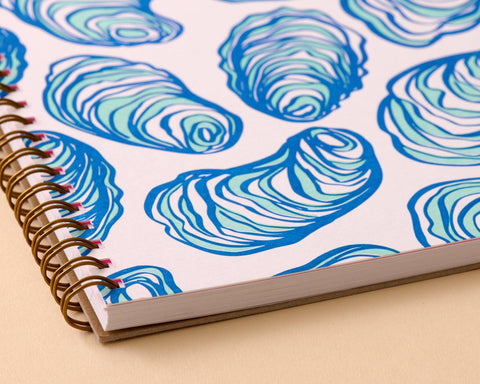 A5 Spiral Notebook—Letterpress Oyster