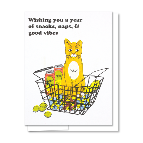 Good Vibes Birthday - Risograph Birthday Card