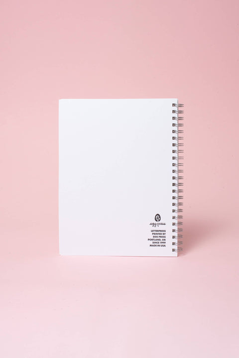 Strawberry Gnome Blank Letterpress Notebook by Phoebe Wahl