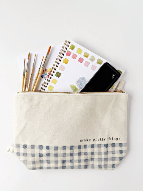 Canvas zipper pouch