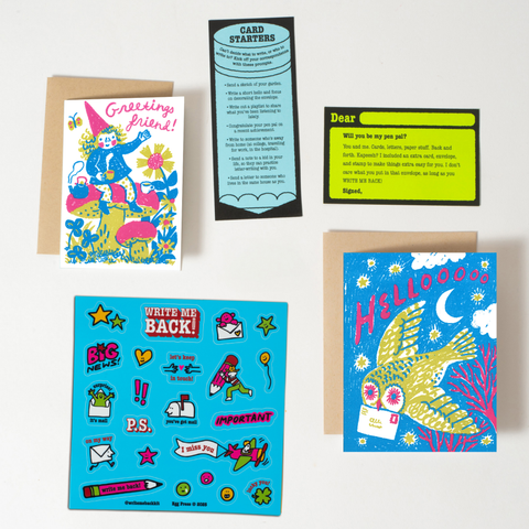 Owl + Gnome Letter Writing Write Me Back Pen Pal Kit