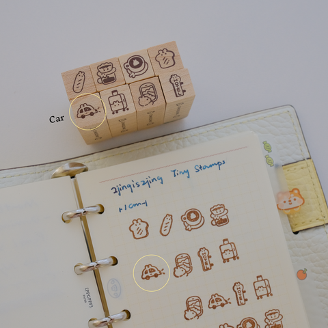 2jingis2jing - Mini Rubber Stamp: Luggage