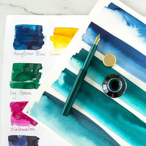 OPEN BOX - The Studio Pocket Fountain Pen 2.0: Ivy / Fine