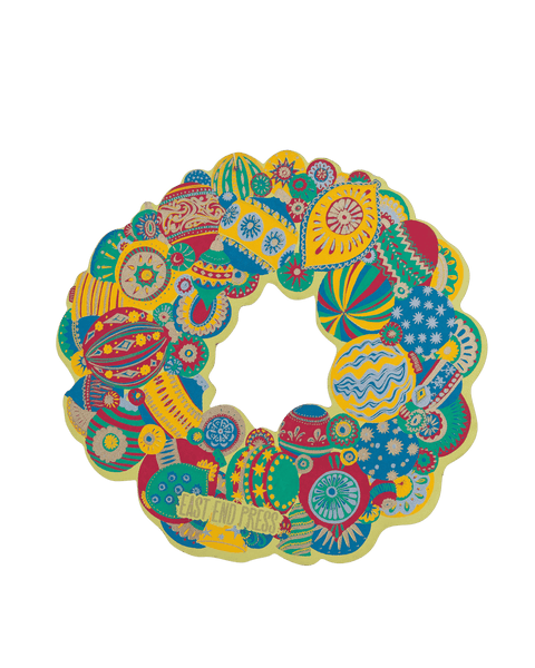 Bauble Cotton Board Wreath