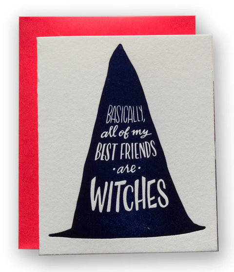Witches Best Friends - Letterpress Card