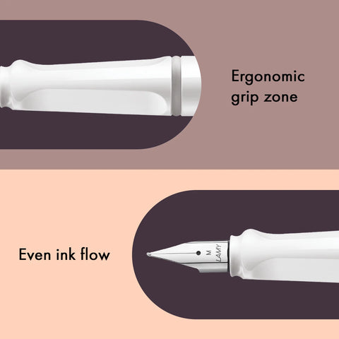 LAMY Safari Fountain Pen - White (Fine Nib)