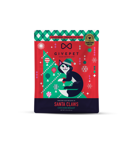 Santa Claws Freeze Dried Christmas Cat Treats 1oz