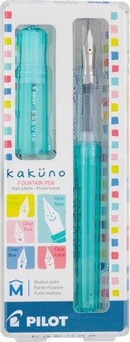 KAKUNO Fountain Pen Medium Nib Aqua