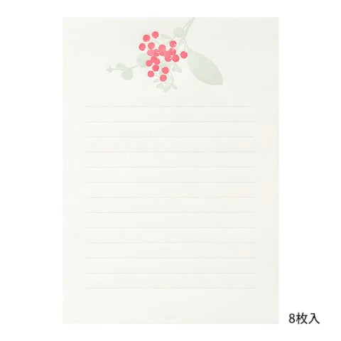 Letterpress Letter Set Bouquet Red