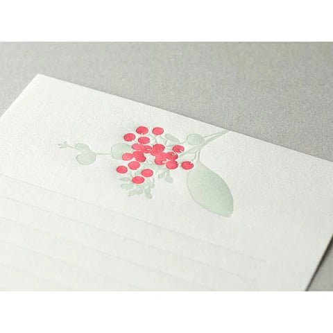 Letterpress Letter Set Bouquet Red