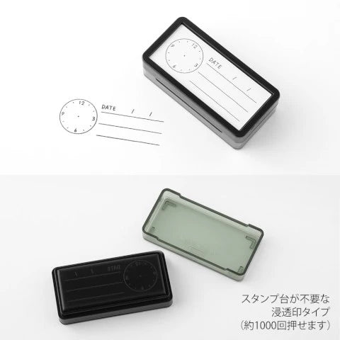 Midori Pre-inked, Paintable Stamp - Time