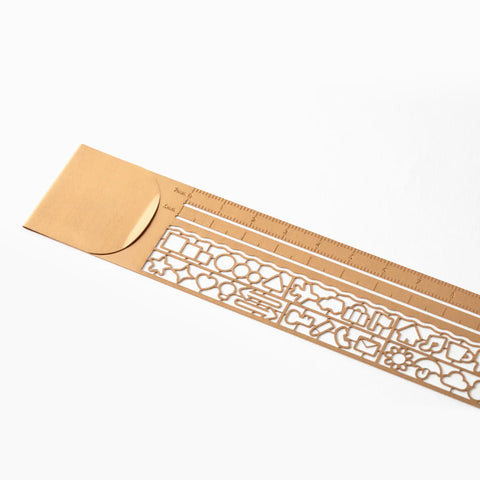 Midori CLIP RULER COPPER A