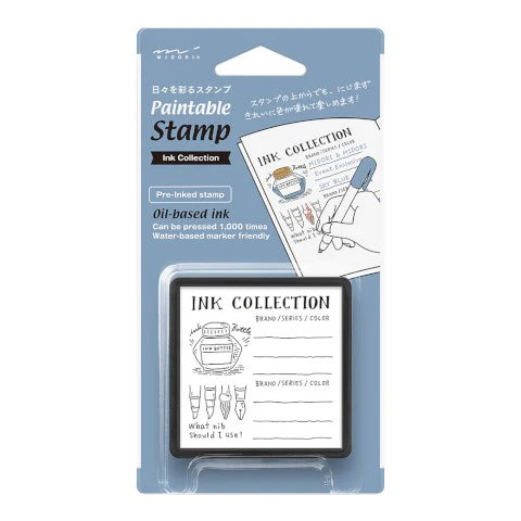 Midori Pre-inked, Paintable Stamp - Collection A