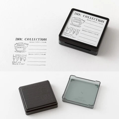 Midori Pre-inked, Paintable Stamp - Collection A