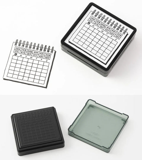Midori Pre-inked, Paintable Stamp - Calendar