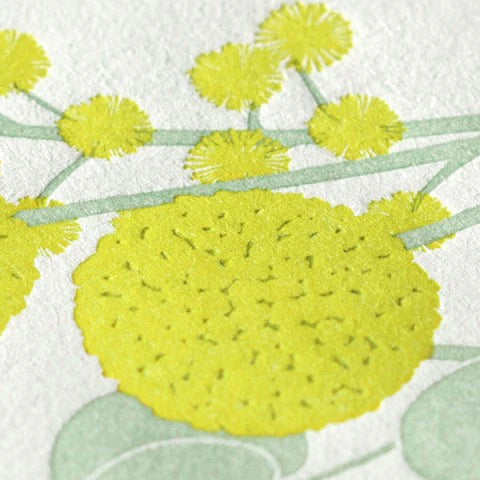 Letterpress Letter Set Lemon Bouquet