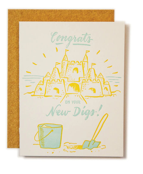 New Digs Letterpress Card