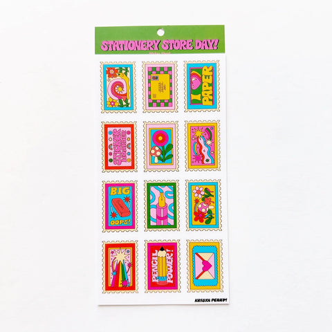 2024 Stamp Pattern Sticker Sheet