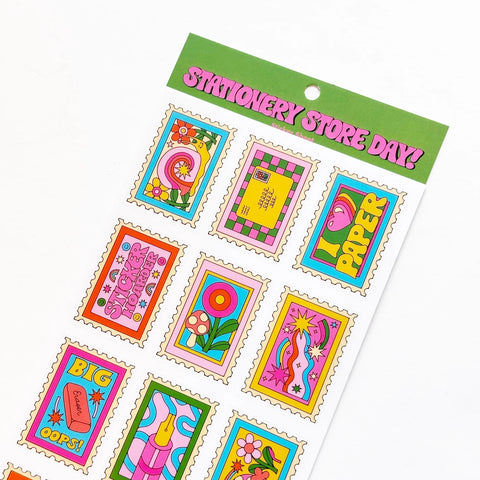 2024 Stamp Pattern Sticker Sheet