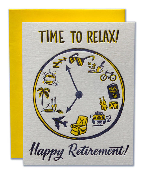 Time to Relax - Retirement Letterpress Card