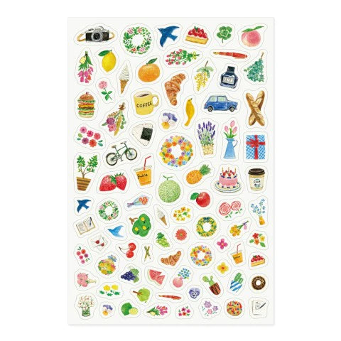Midori Yuru Log Sticker 1 Sheet Motif