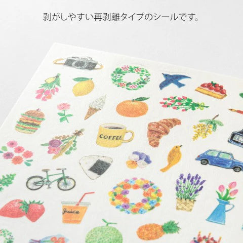 Midori Yuru Log Sticker 1 Sheet Motif