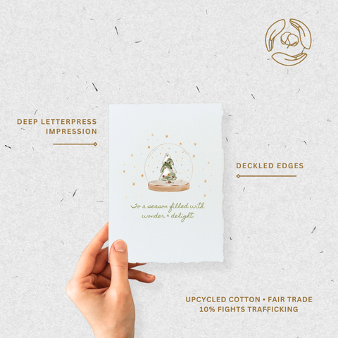 Snow Globe Christmas Tree Greeting Card