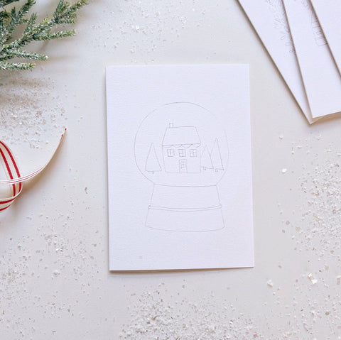 Christmas cheer paintable notecards