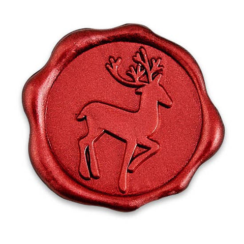 Christmas Adhesive Wax Seal Stickers 1 1/4" Multiple Colors