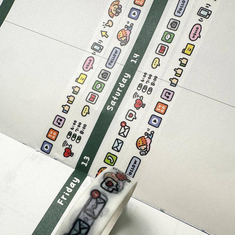 Social Media mini Washi Tape