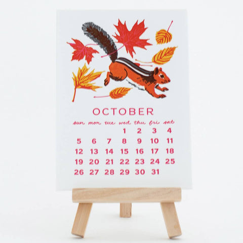 2025 Forest Friends Letterpress Desk Calendar