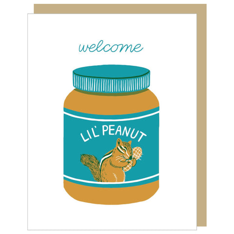 Peanut Butter Jar Baby Card