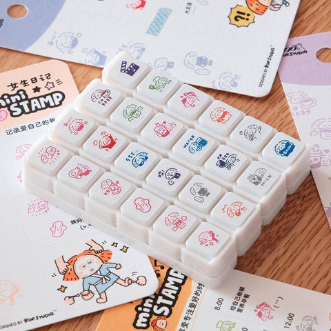 Mini 6 in 1 stamps - Mood