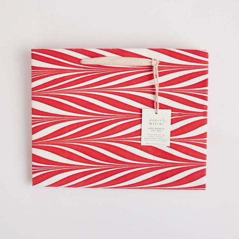 Medium Christmas Glitz Hand Marbled Gift Bags