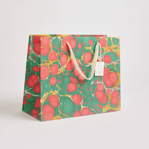 Large Christmas Glitz Hand Marbled Gift Bags