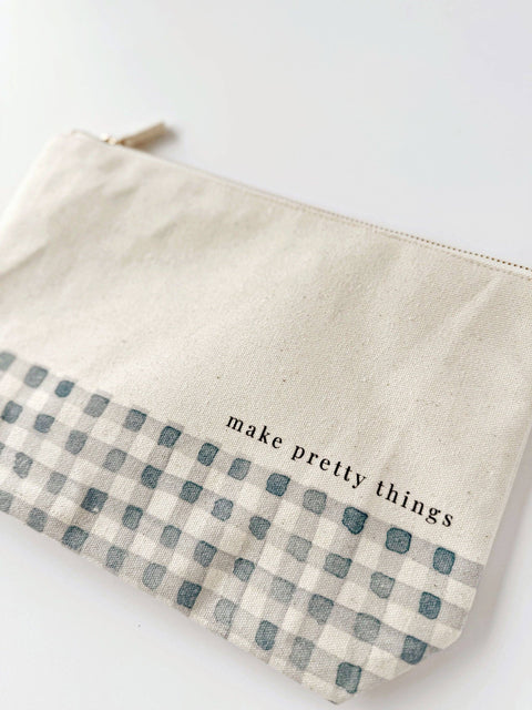 Canvas zipper pouch