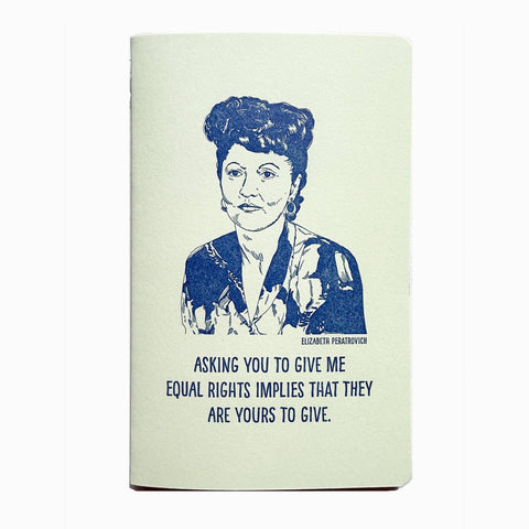 Elizabeth Peratrovich letterpress notebook
