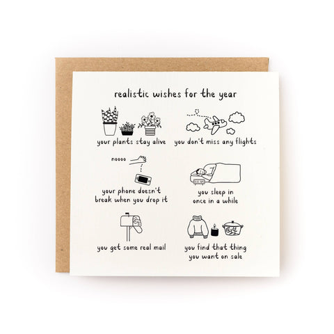 Realistic Wishes for the Year Birthday Card
