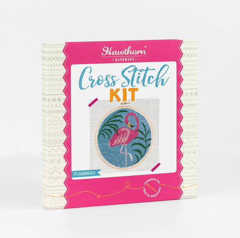 Flamingo Cross Stitch Kit | Beginner Craft Kit