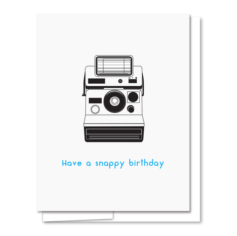 Camera Birthday - Letterpress Birthday Card