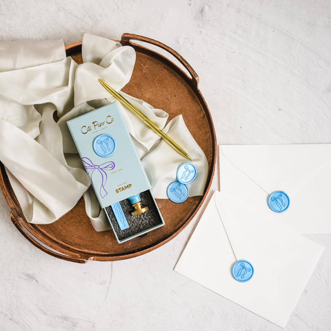 Wax seal stamp and wax stick set: Poppy