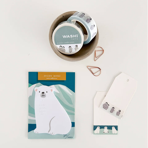 Polar Bear Die Cut Sticky Notes