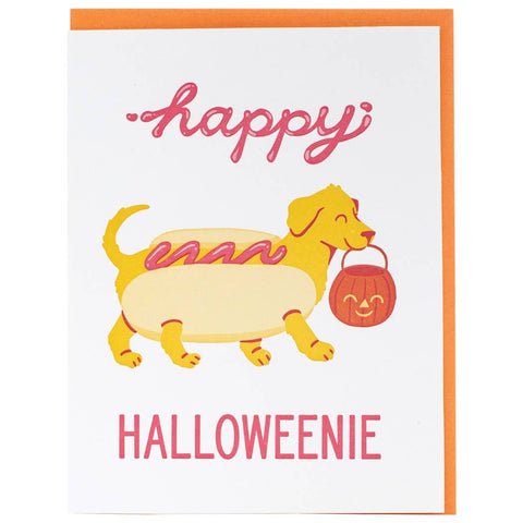 Weenie Dog Halloween Card